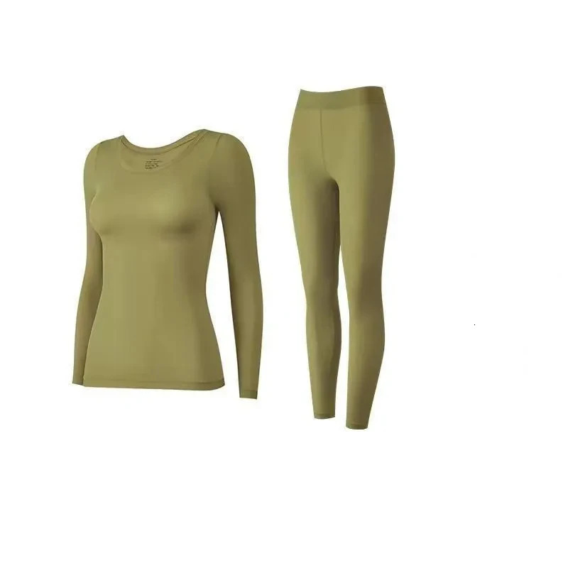 1Set Spring Autumn Women Thermal Underwear Ultra Thin Skin Care Clothing Winter Clothes Seamless Warm Lingerie Women Thermal Set 251030