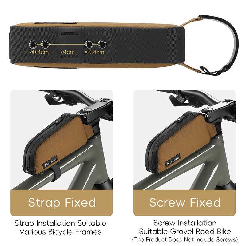 WEST BIKING Bike Bag Ultralight Top Front Tube Frame Triangle Bag Portable Water Repellent MTB Road Bicycle Bag Pannier H251029