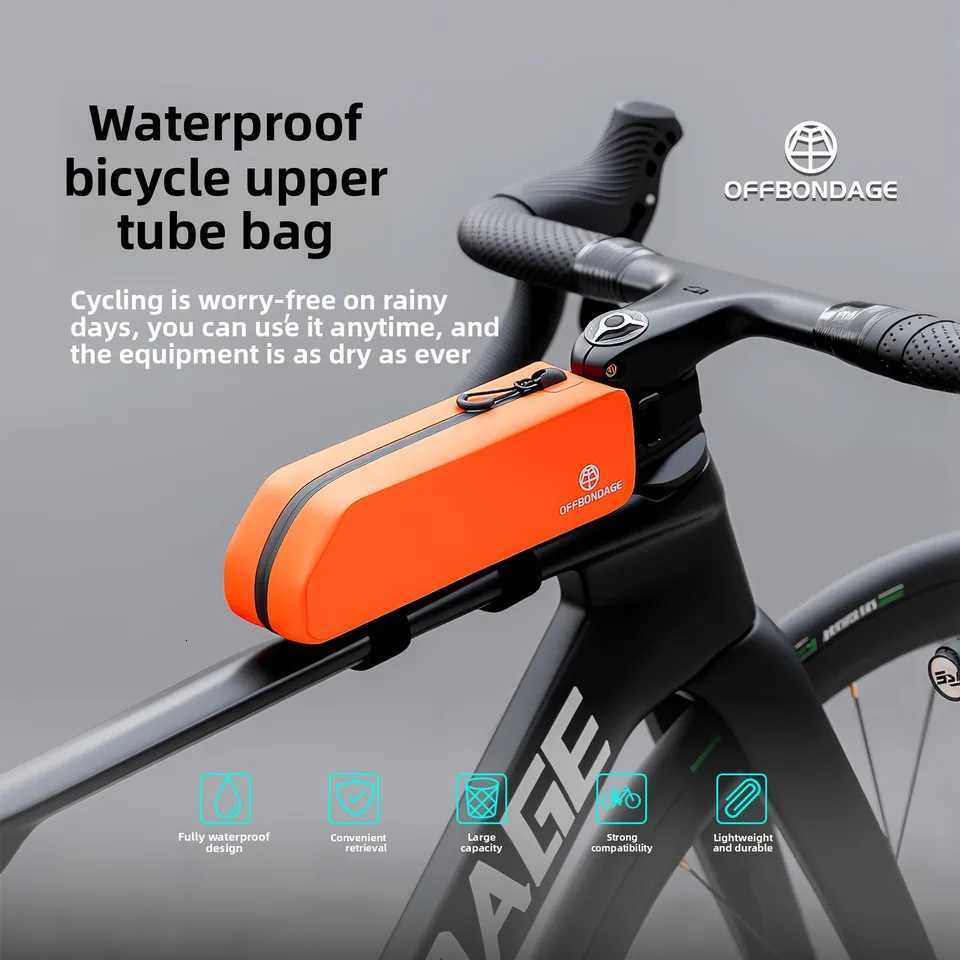 OFFBONDAGE Bicycle Bag MTB Road Bike Top Tube Bag Hard Shell Front Handlebar Bag Large Capacity Cycling Outdoor Bag H251029