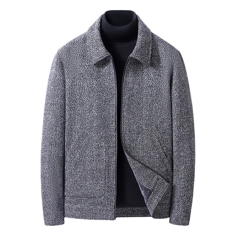 Autumn and Winter Mens Woolen Jacket Simple Casual ComfortableHighqualityVersatileFashionable Top for Men 251029