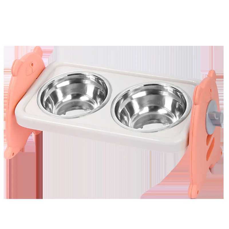 NonSlip Double Cat Bowl Dog Bowl with Stand Pet Feeding Cat Water Bowl for Cats Food Pet Bowls for Dogs Feeder Product Supplies J251113