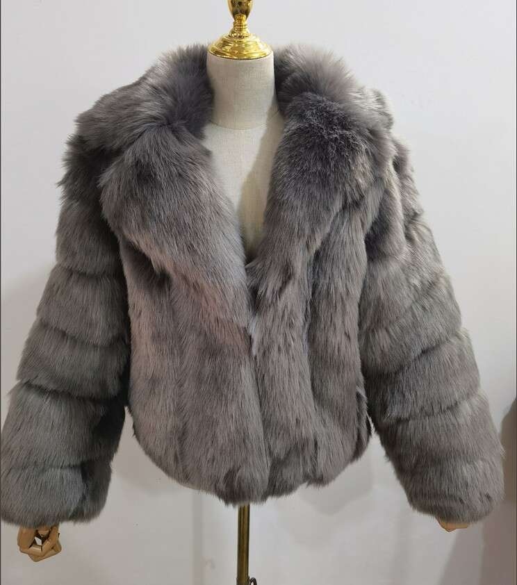 Women's Autumn-Winter Fur Coat Suit Collar