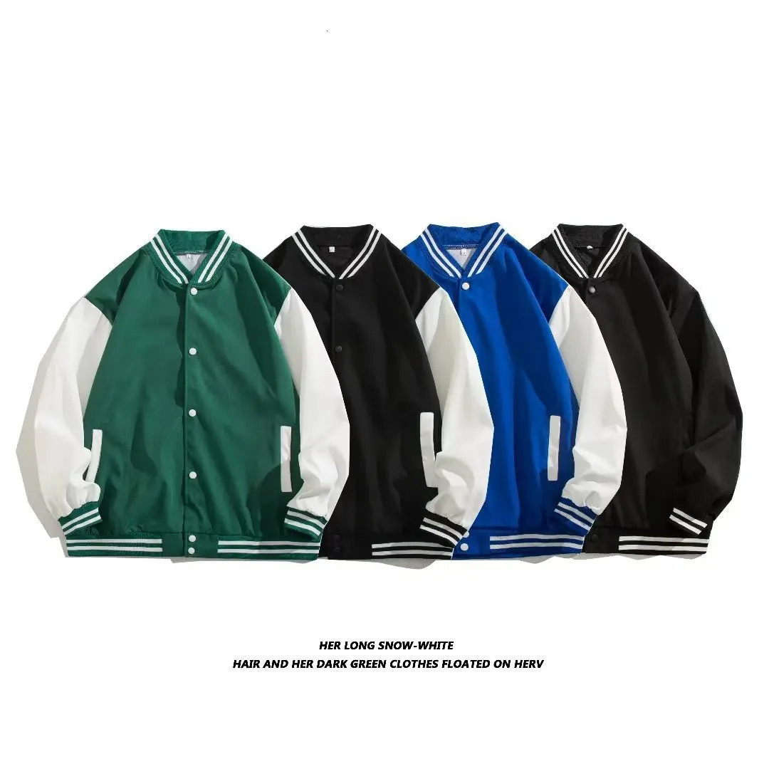 Mens Autumn Jacket Casual Korean Style Loose Splicing Color Block Baseball Shirt Hong Kong Trendy Leisure Match 251028