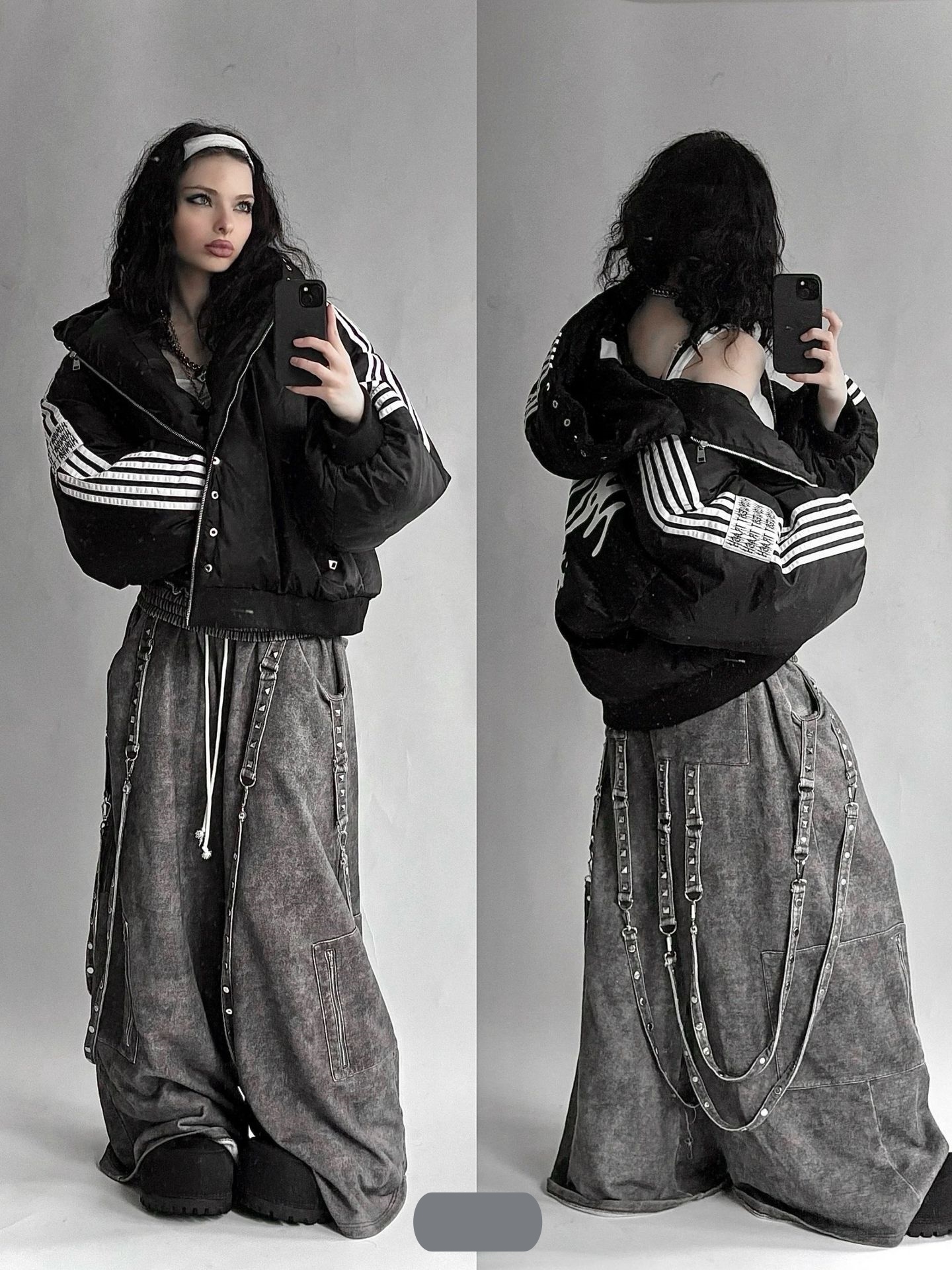 High Quality Men's Down Harajuku's Oversized Hat Warm Cotton-padded Jacket With Thickened Letter Print Bread Coat Loose Unisex Trendy Luxury