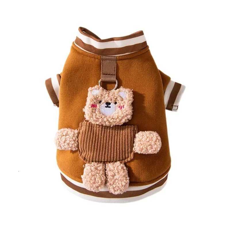 Warm Feet Cat Pet Clothing Autumn and Winter Dog Corduroy Hoodie with High Collar Cute Little Bear with Puppy Clothes Dog Hoodie C251030