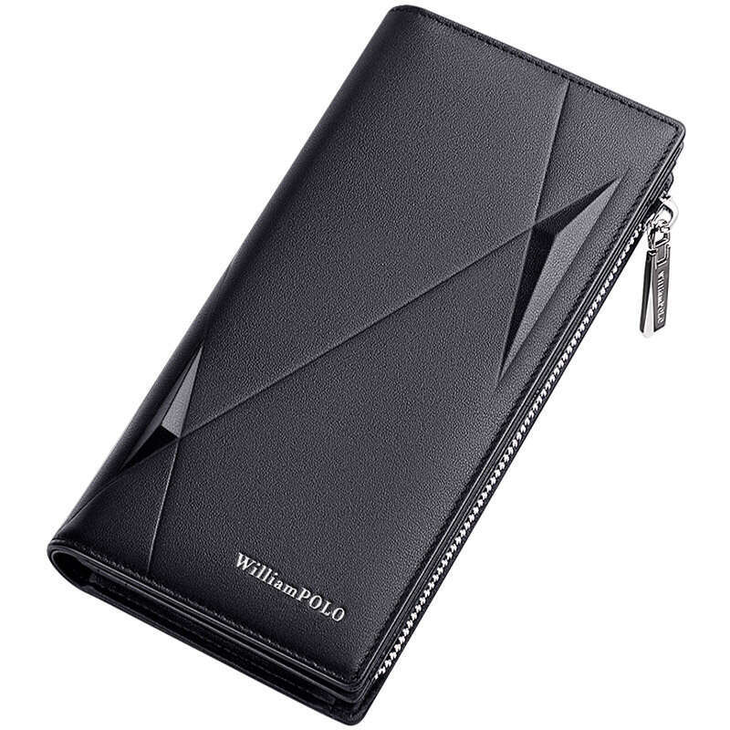 Emperor Paul Genuine Leather Clutch Men Large Capacity Handbag Zipper 19 Card Slots Long Wallet