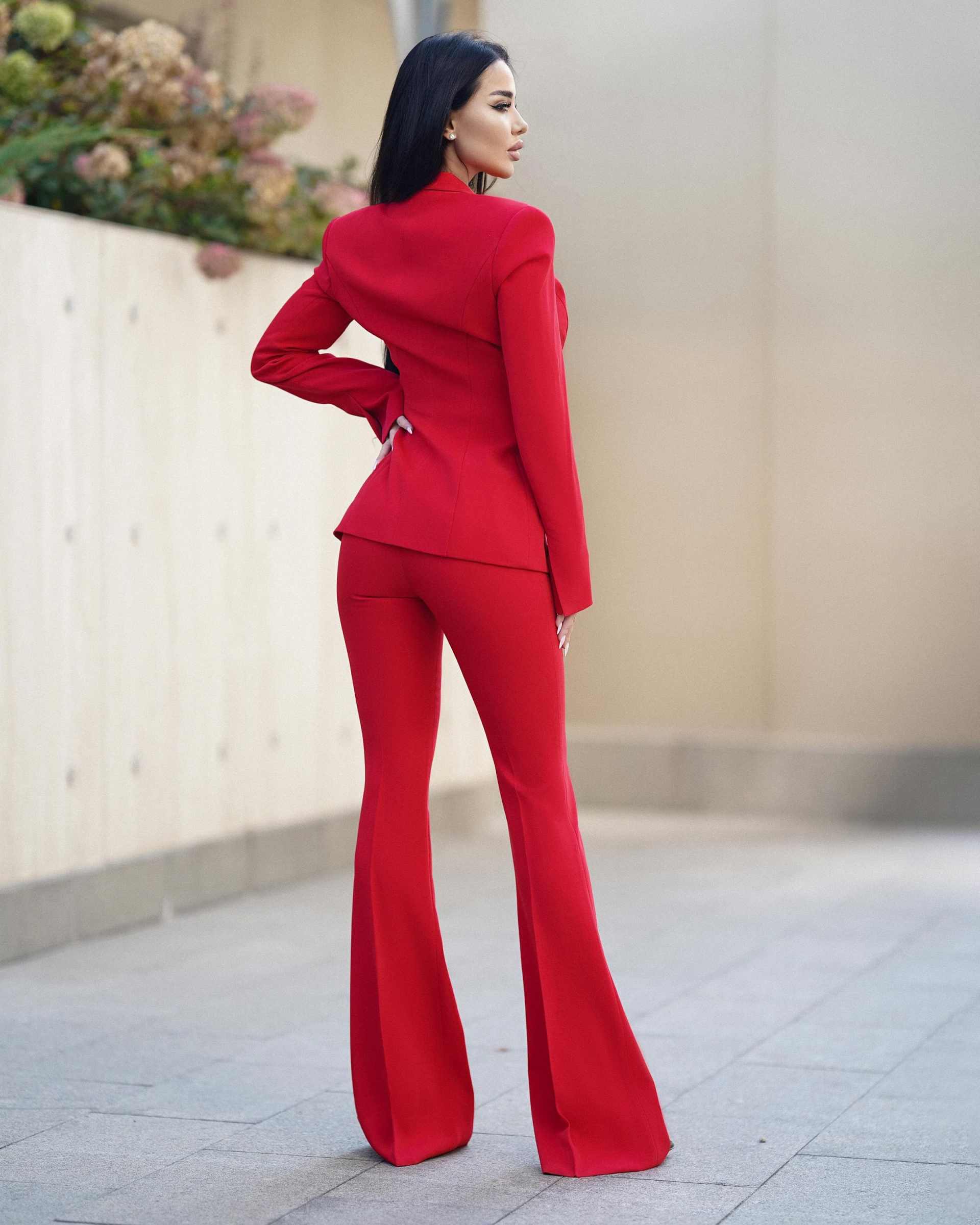 Fashion 3D Flowers Suits For Women 2 Pieces Double Breasted Pant Sets Office Ladies Work Slim Fit Wedding Party Custom Made