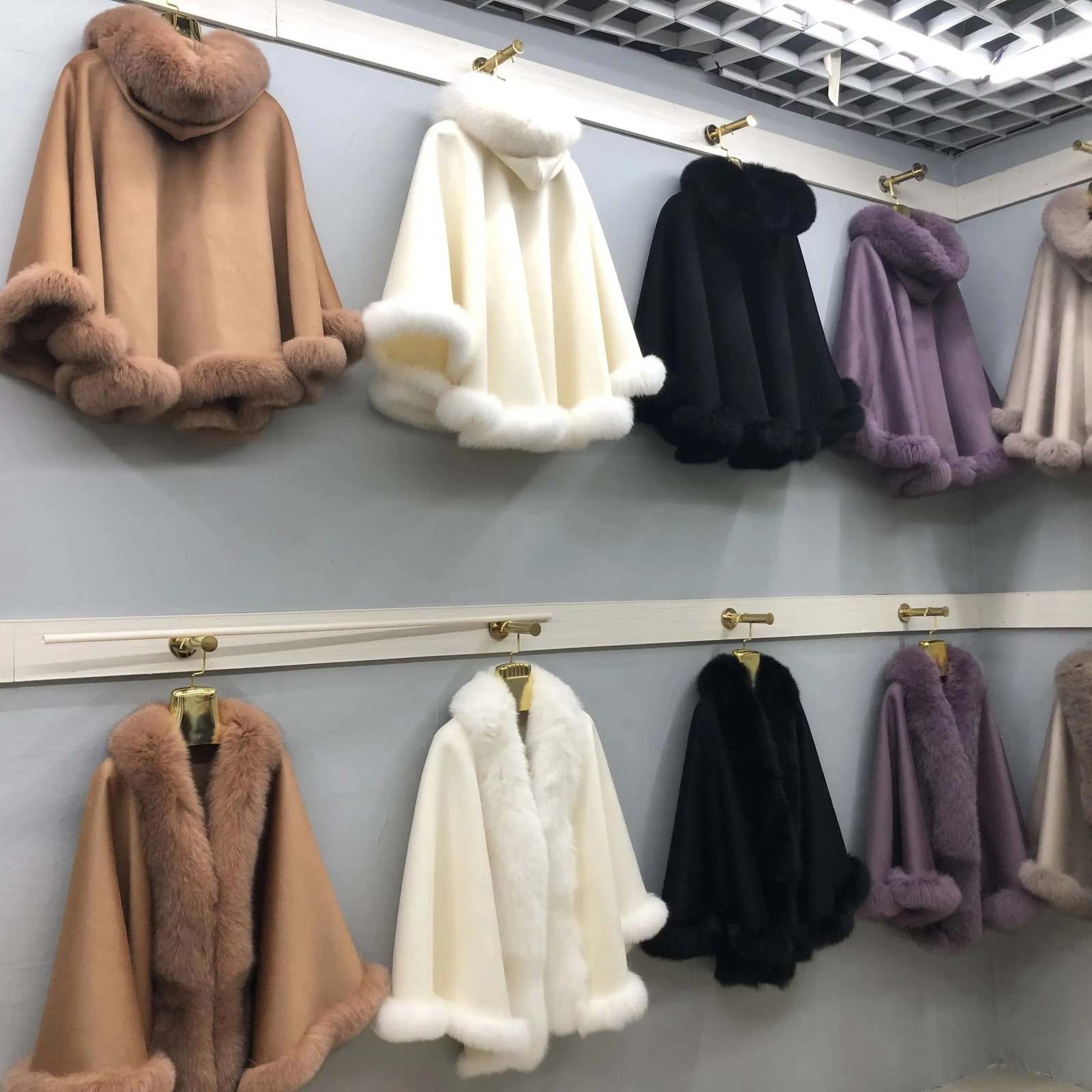 Natural Wool Fur Coat Women Winter Cloak Fox Fur Fashion Jacket Womans Clothing Loose Fit Fourrures Femmes 251029