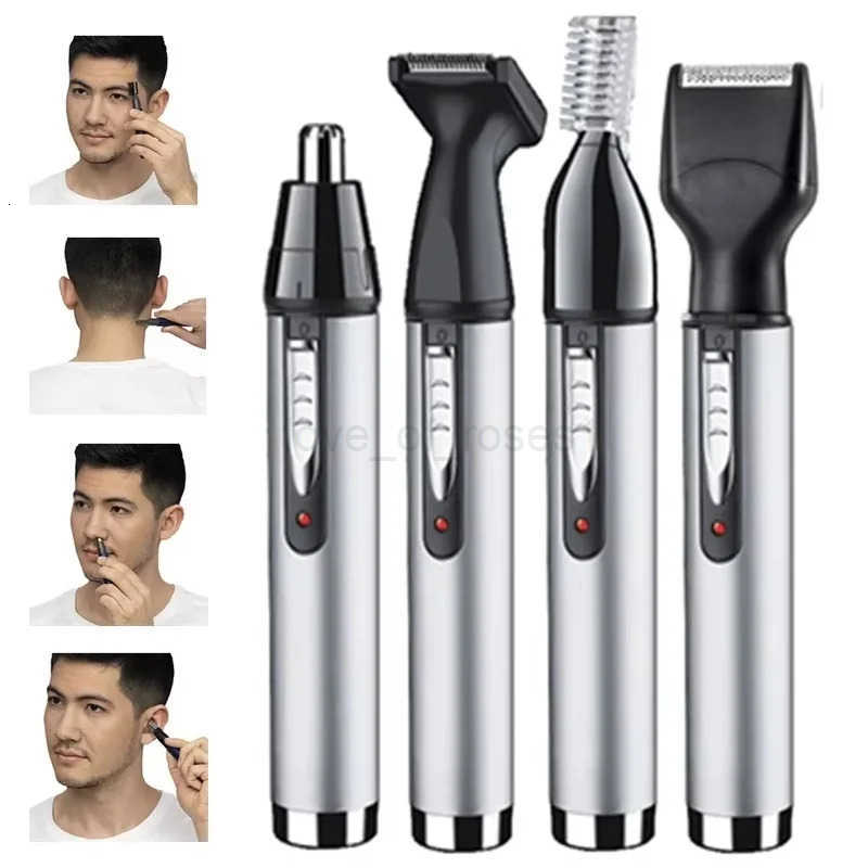 Kemei 6650 4in1 Rechargeable Nose Ear Hair Trimmer Men Grooming Kit Electric Eyebrow Beard Trimmer Micro Nose And Ears Trimmer Z251030