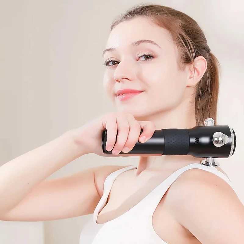 High Frequency Fascia Gun Handheld Cordless Rechargeable 3 Speeds Deep Muscle Massager with 4 Massage Heads for Full Body J251030