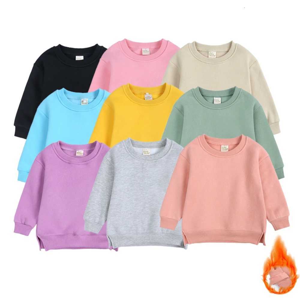 2025 Custom 17T Kids Sweatshirt Warm Thicken Fleece Pullovers Clothes Korean Baby Boys Girls Comfortable Hoodies Tops ClothingT251030