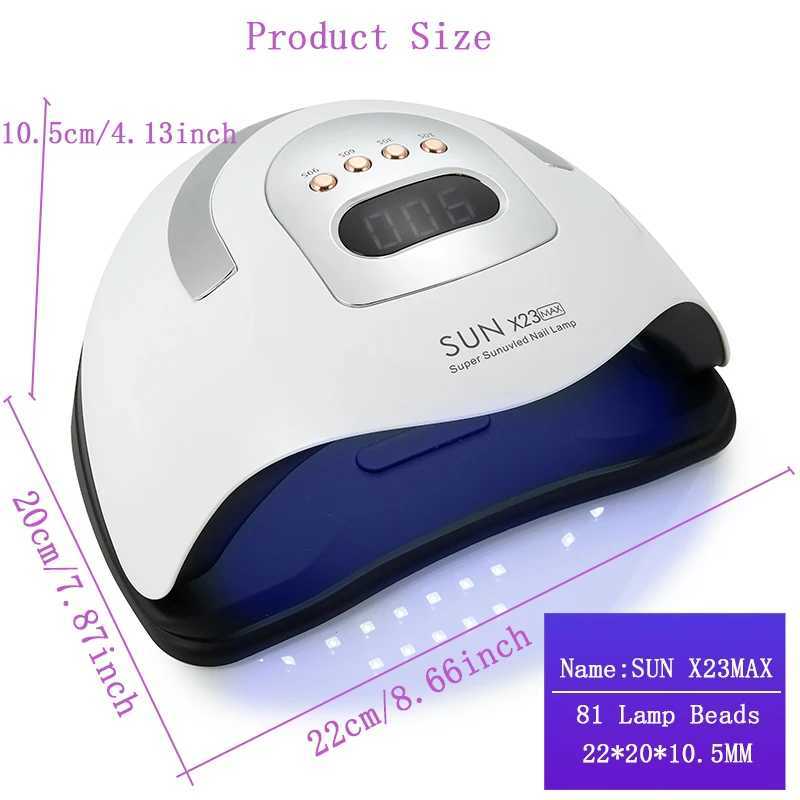 X23MAX 81LEDs UV LED Nail Lamp For Drying Gel Nail Polish Professional Nail Dryer Light With 10306099s Timer Auto Sensor L251030