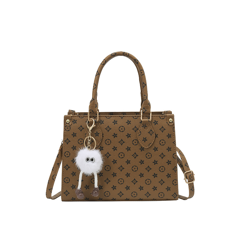 Free shipping printed retro bag, fashionable and versatile, popular for women, portable for commuting, single-shoulder crossbody, retro letter embosse