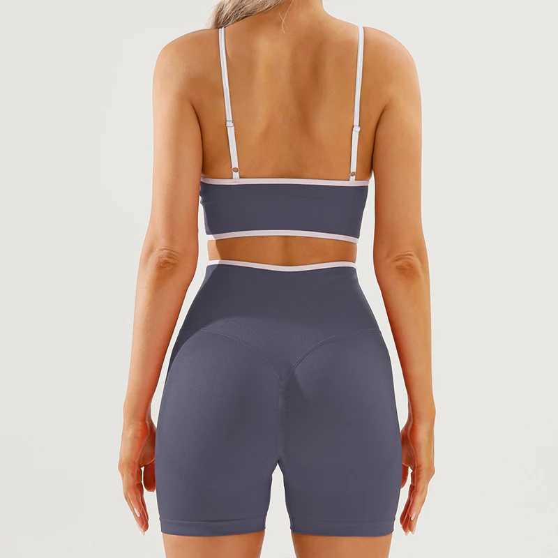 SVEIC Seamless Yoga Sets Sports Fitness Sportswear Impact High Waisted Leggings Workout Two Piece Shorts Suits Gym Woman Clothes J251030