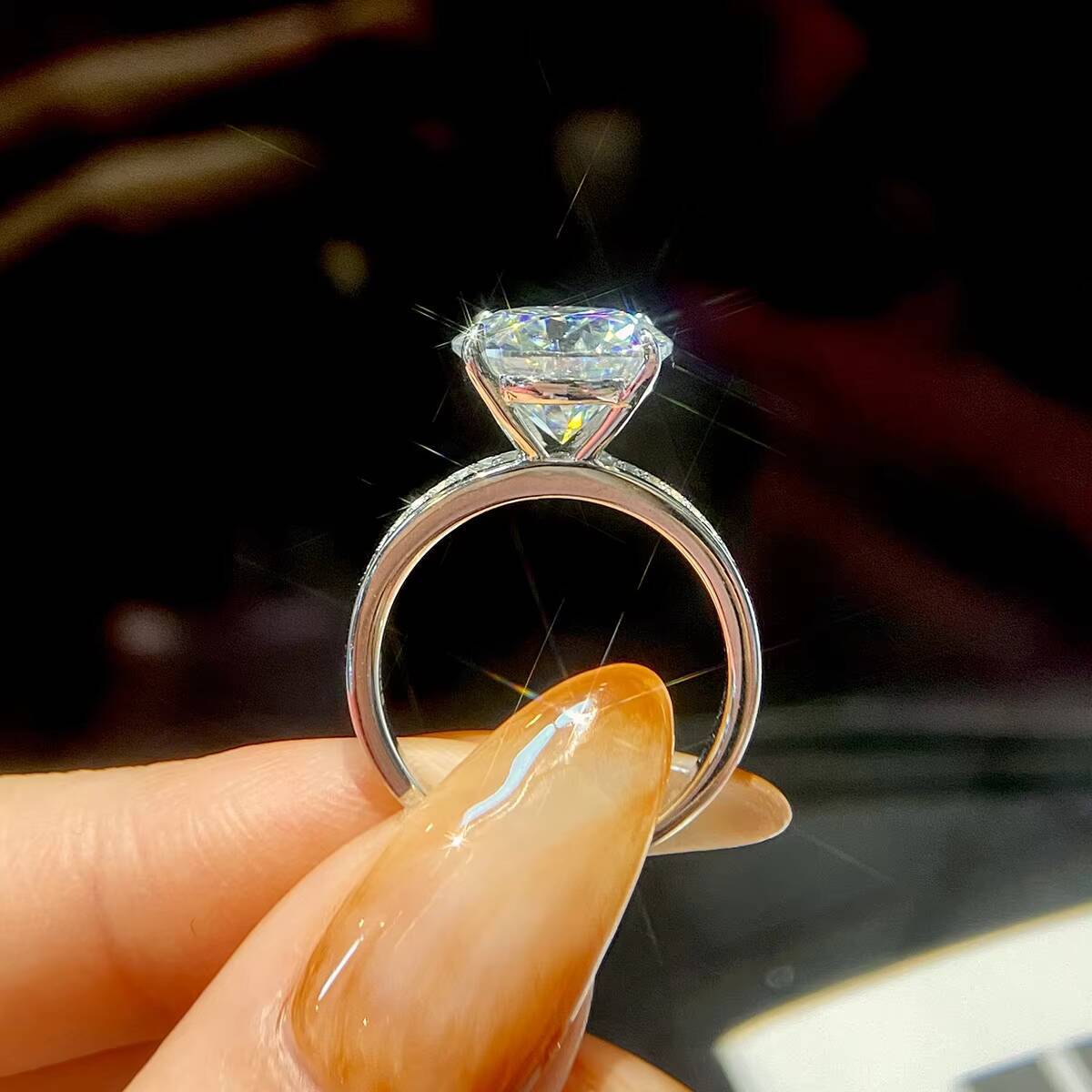 5CT Large Diamond Jewelry Ring Moissanite Solitaire Ring 925 Sterling Silver Diamond Engagement Rings for Women Fine Jewelry