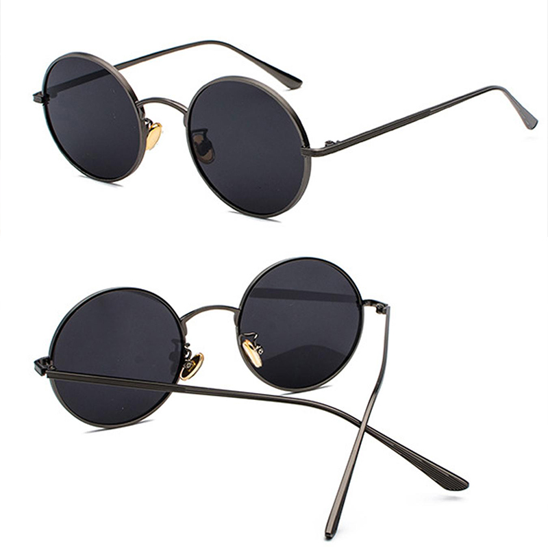New Cross-Border Men's Polarized Sunglasses Retro Punk Style Women's Metal Small Round Frame Driving Sun Protection Sunglasses