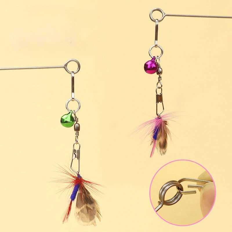 Wholesale Cat Teaser Bug Funny Cat Stick Toy Feather Rod Pet Toy S251029{category}