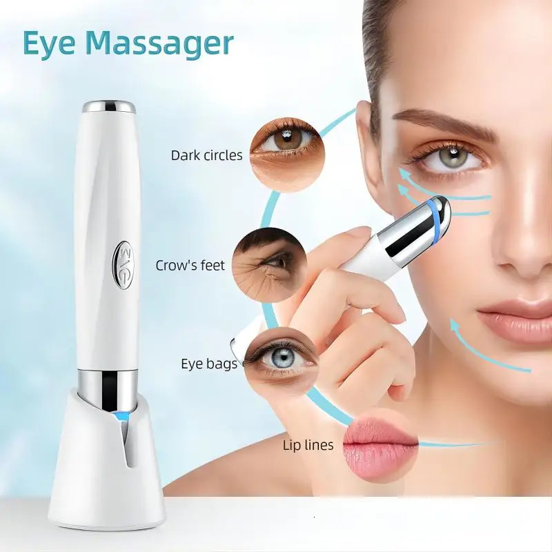 Eye Care Beauty Device Facial Massager 3 in 1 LED Pon Light Wand for Relax Eye Dark Circles Eye Bags Puffiness Skincare Tool 251027