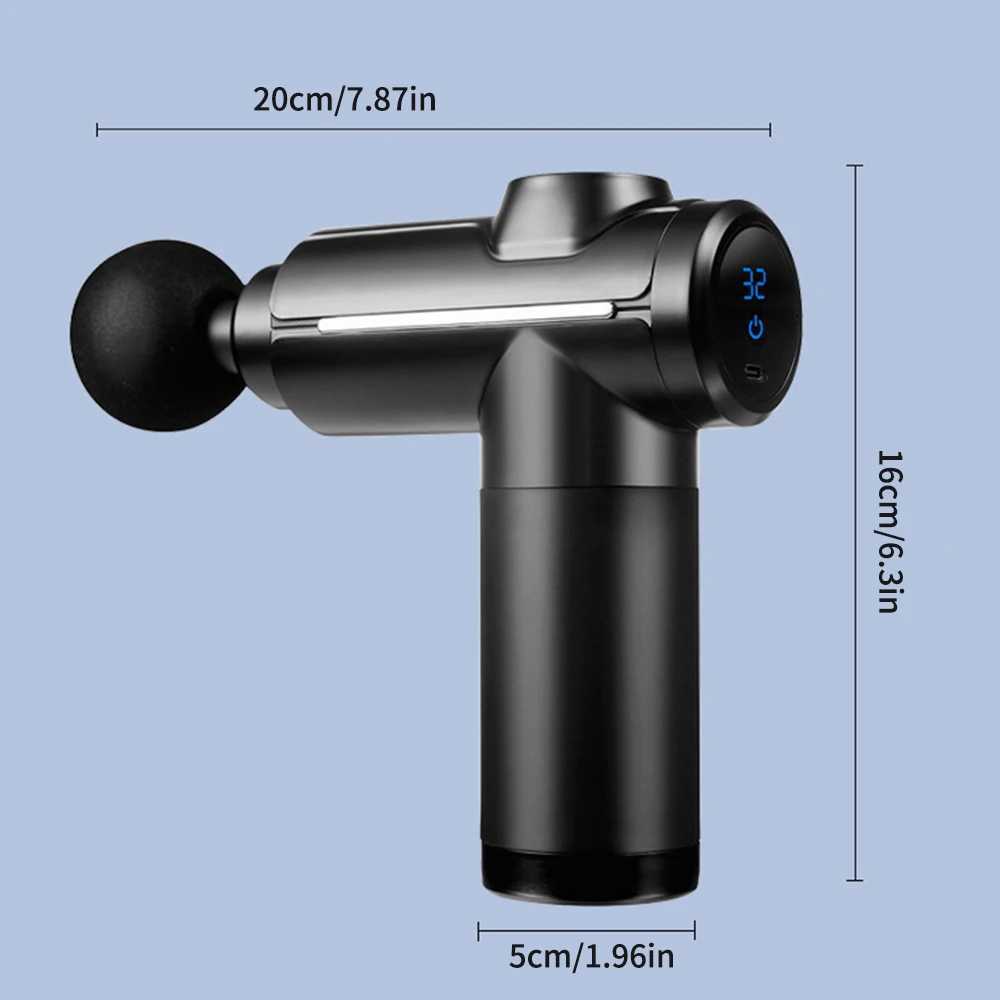 Electric Muscle Relaxor Fascia Gun with 8 Heads Touch Screen Fitness Grade Neck Membrane Grabbing Device Massage Machine Vibrati J251030