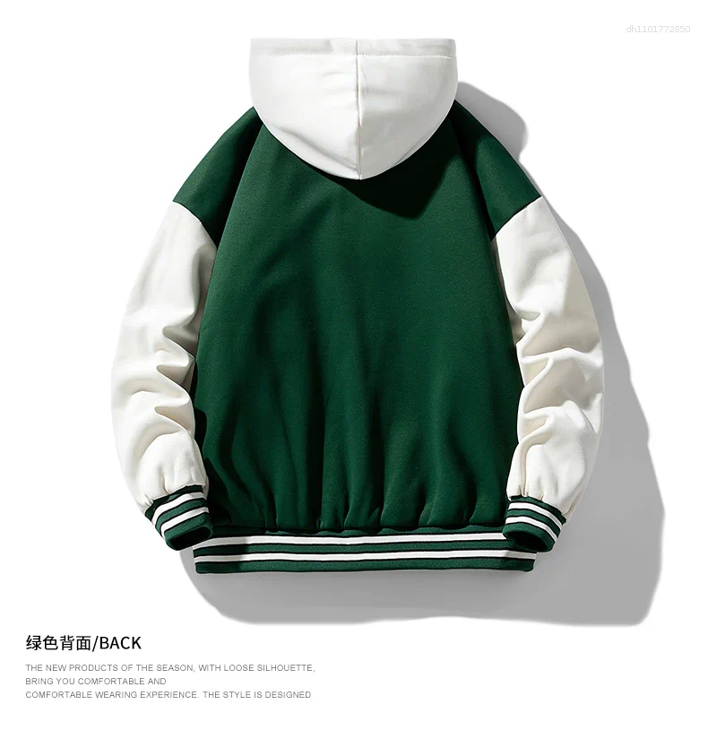 Men's Jackets Gorasion Four Season Baseball Jacket Fashion Hooded Two Tone Coat Casual Couple Hoodie High Quality Patchwork Top