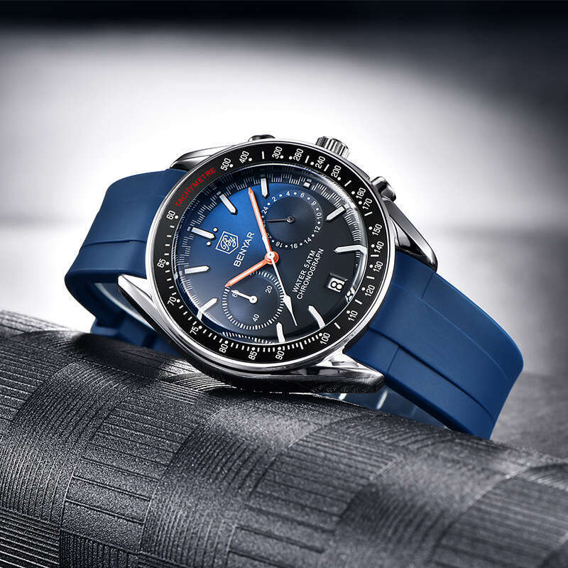 benyar by5194 new fashion sports multifunction chronograph waterproof luminous quartz watch for men