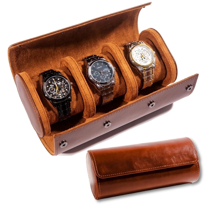 123 Watch Travel Case Classic Leather Watch Case With Perfect TextureMens Watch Case for Travel Handcrafted by Craftsmen i251029