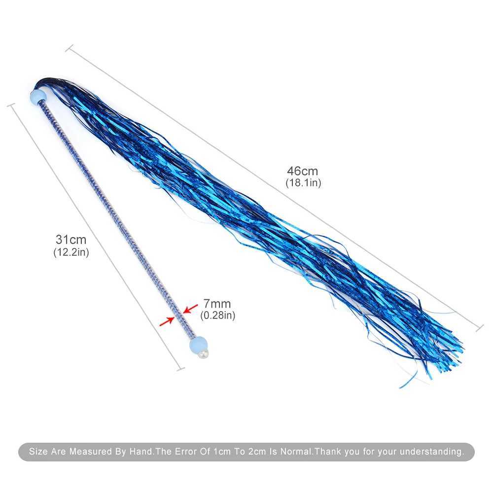 2pcs Colorful Kitten Interactive Rod Tassel Cat Teaser Wand Toys Funny Stick Pet Toy S251029