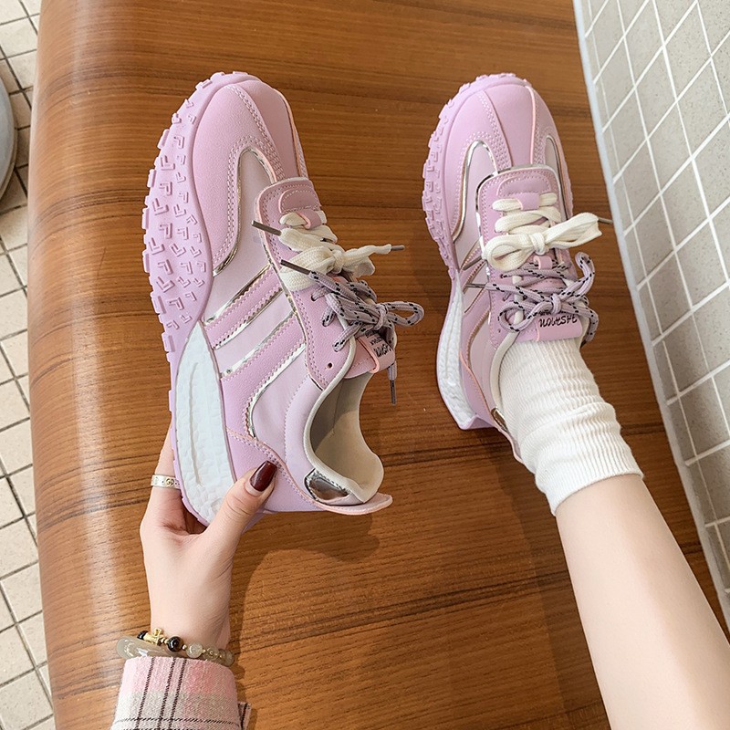 Fashionable outside platform Forrest Gump shoes women's spring and autumn new retro niche flat training shoes versatile casual sneakers2025