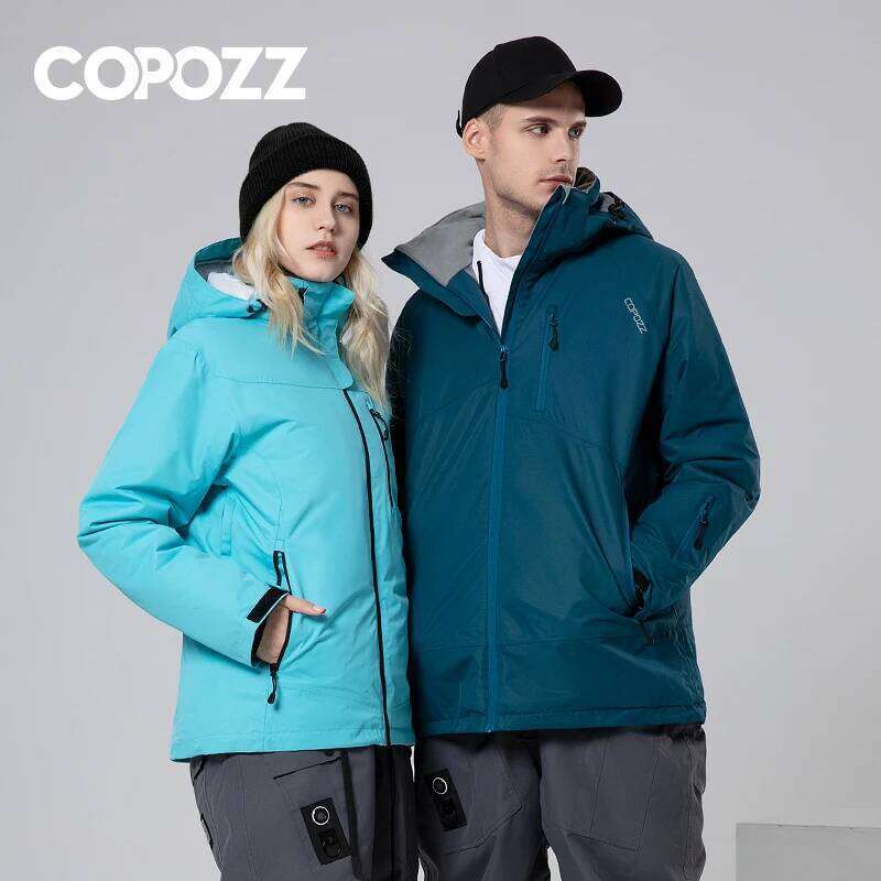 Winter For Men And Women Outdoor Mountain Hiking Or Camping Warm Hooded Ski Jacket Windproof Waterproof Snowboard Suit