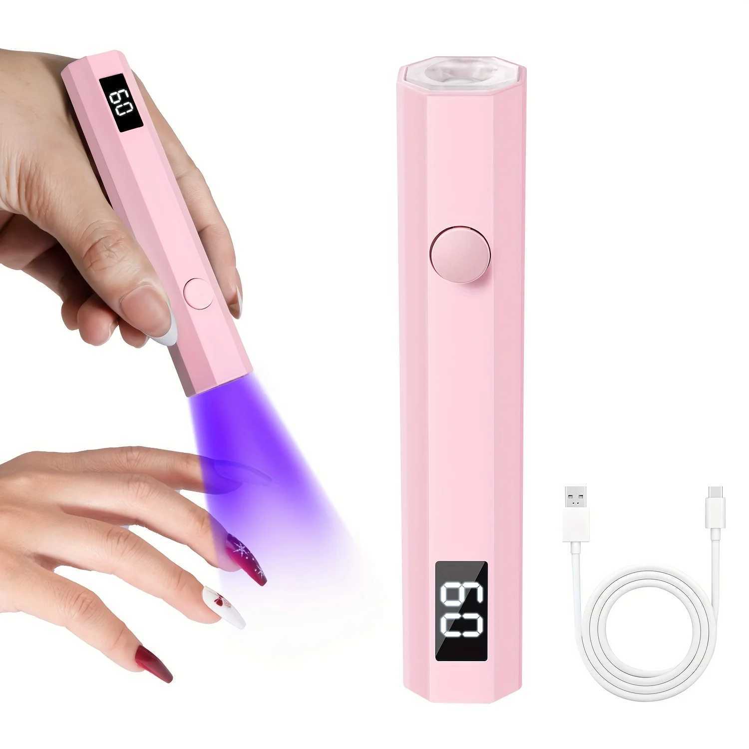 1 Pcs Mini Handheld UV Curing Lamp UV Lamp with LED Display Small Portable Light DIY Gel Lamp Handheld Light Lamp L251030