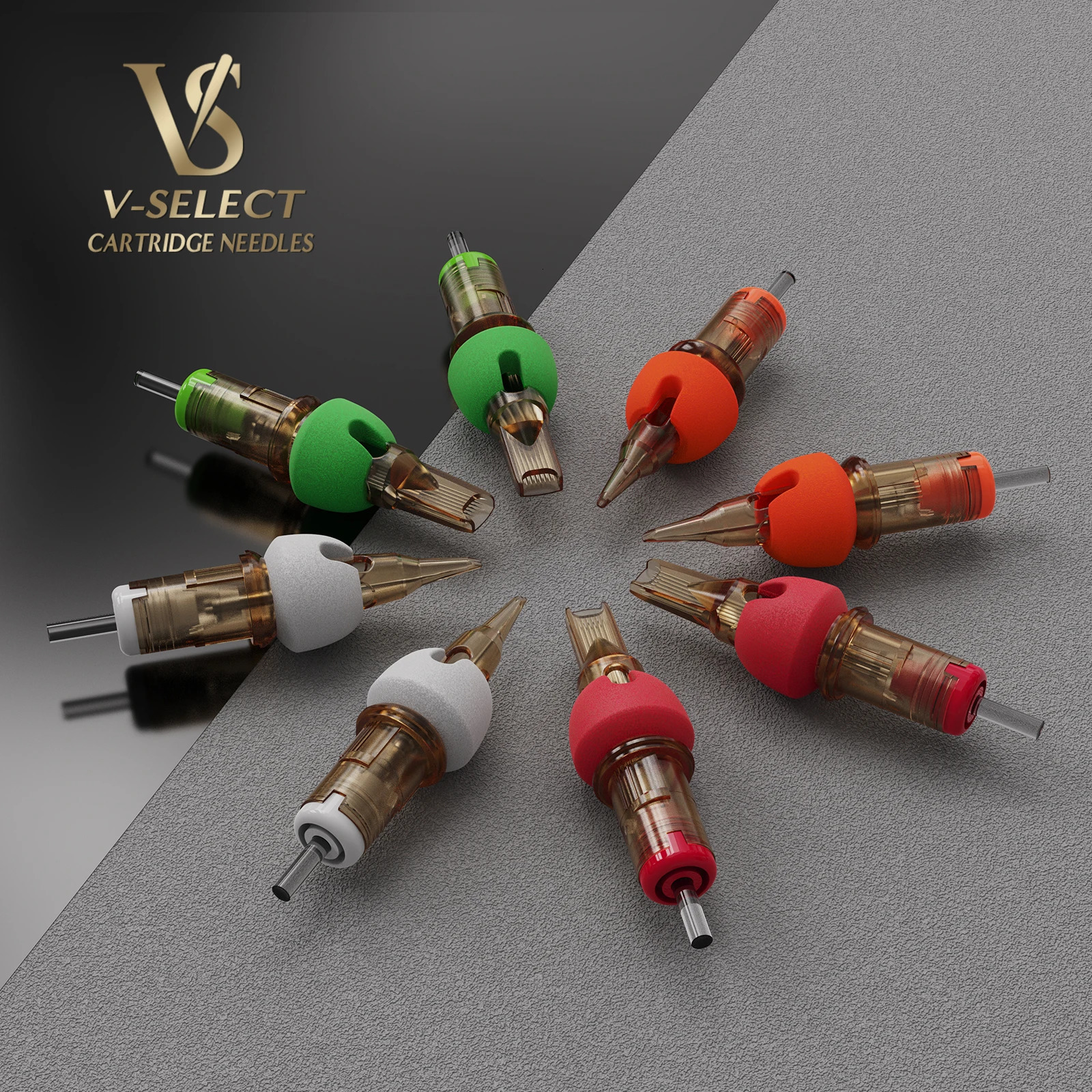 EZ VSelect Tattoo Cartridge Needles Plus Round Liner Foam Covers for Cartridge Rotary Tattoo Machine Tattoo Grips 16 pcsBox 251027