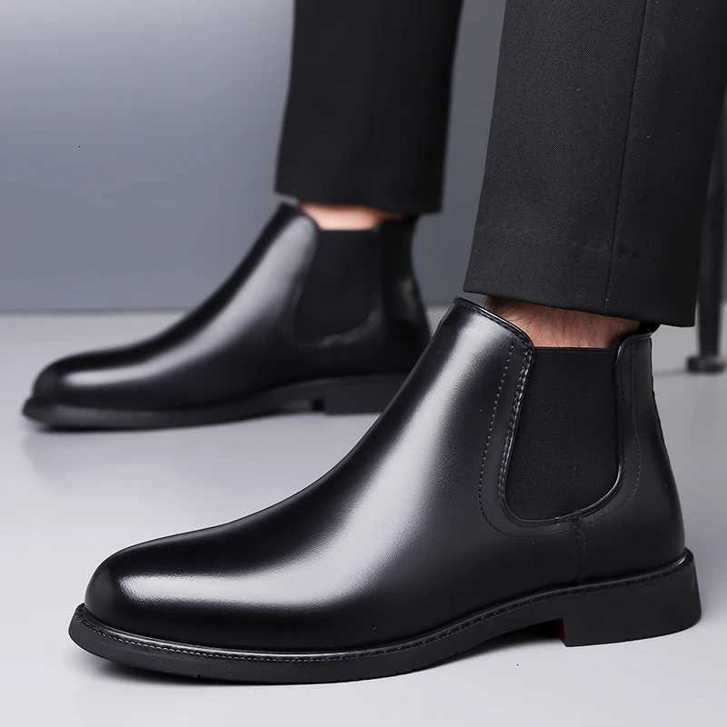 2025 Autumn Business Casual leather mens Comfortable and fashionable Chelsea ankle boots Z251029