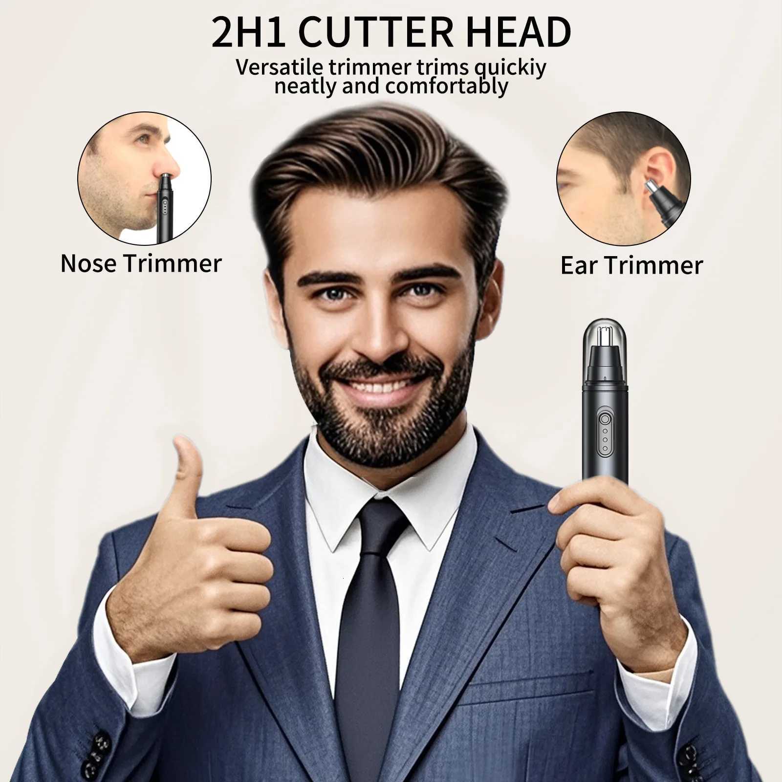 Electric Nose Hair Trimmer Portable Nose Ears Hair Eyebrow Trimmer for Men Rechargeable Painless Clipper M251030