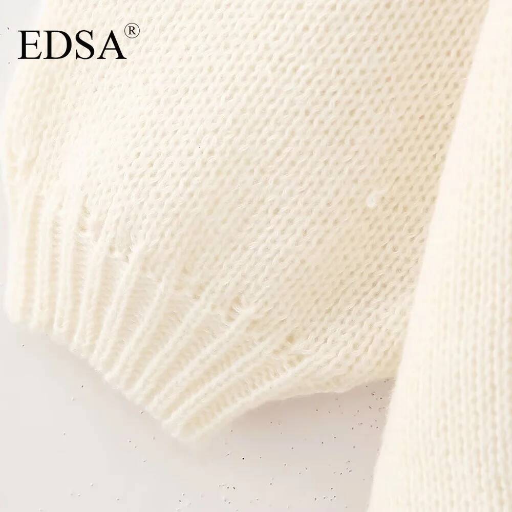 winter jacket women EDSA Women Casual Loose Button Plain Knit Solid Coat New 2024 Autumn Winter Fasion Lazy Cozy Basic Sweater