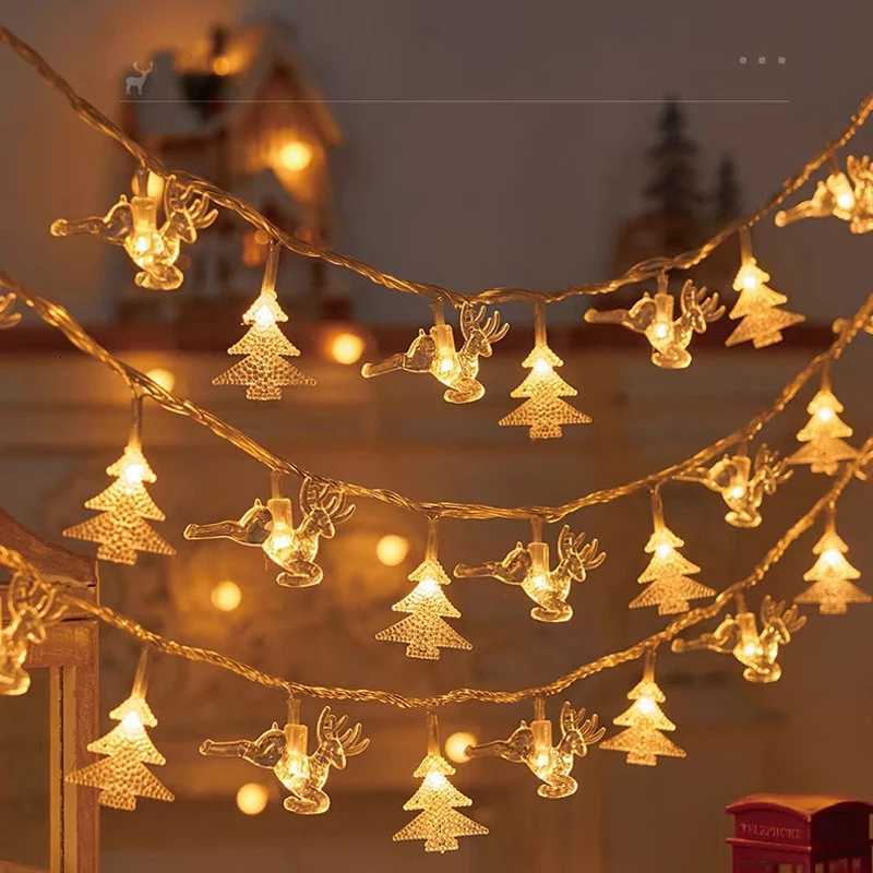 3M Christmas Lights LED Snowflake String Lights Xmas Fairy Light Lamp For Home New Year Party Supplies Christmas Tree Decor C251030