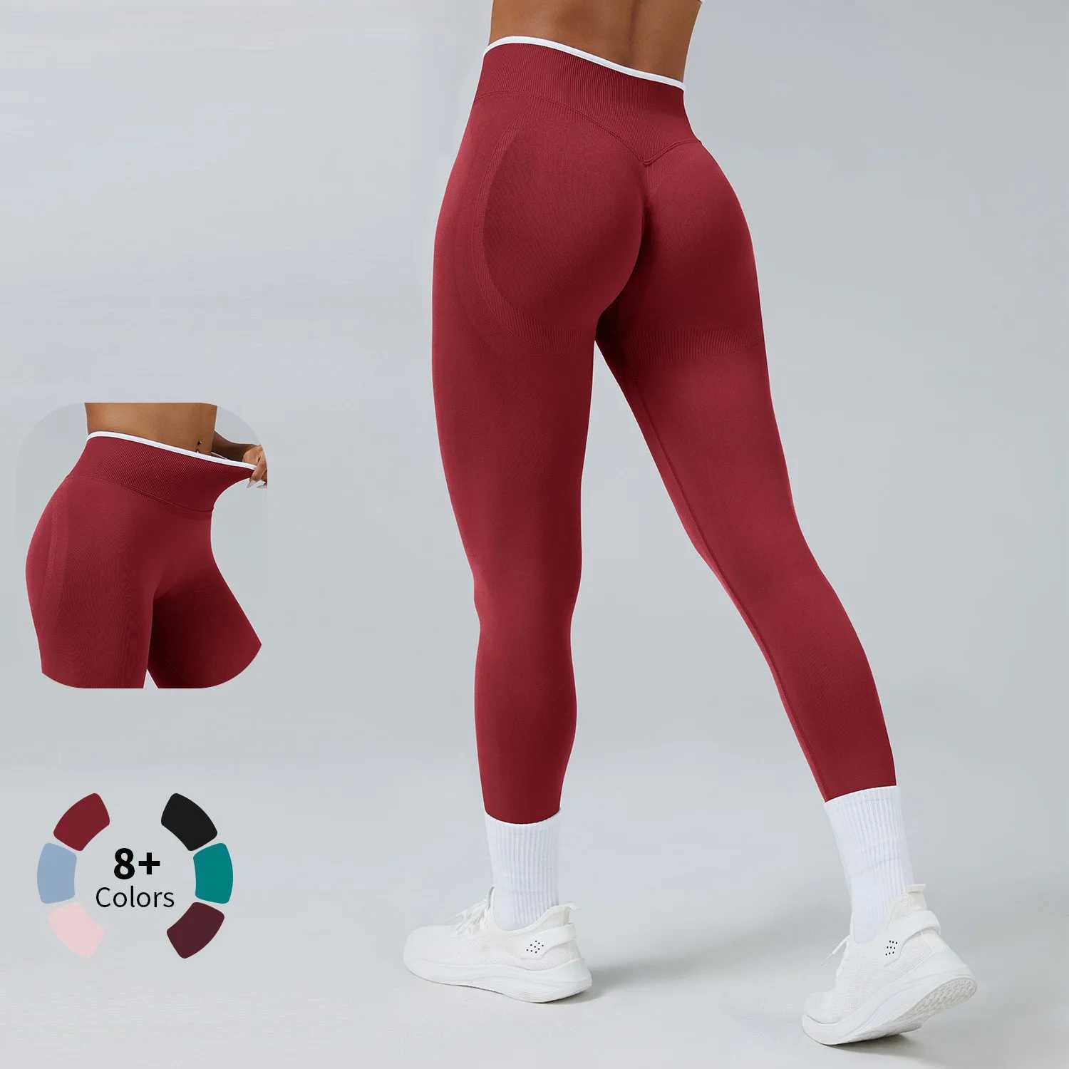 Womens Middle Waist Seamless Yoga Leggings PushUp Sport Fitness Running Pants Hip Lift High Elastic Gym Leggings Sport Legging J251030