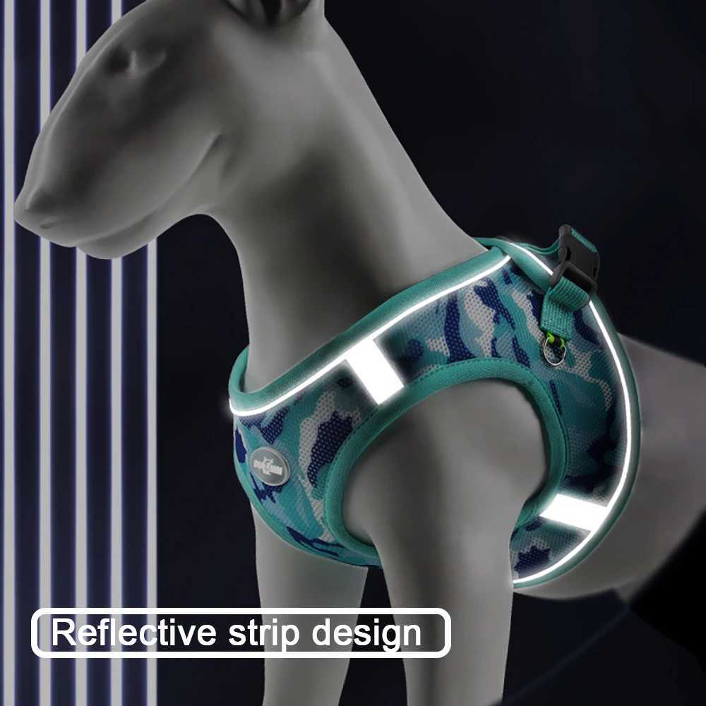 Pet Harness and Leash Set Adjustable Soft Mesh for Small Medium Dogs Cats Fashion Breathable Strips Puppy Kitten Walking Gear J251129