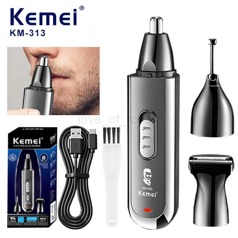 Kemei 3 IN 1 Eyebrows Trimmer Nose Trimmer Electric Replaceable Hair Remover Professional Ear Trimer Hair Shaver KM313 Z251030