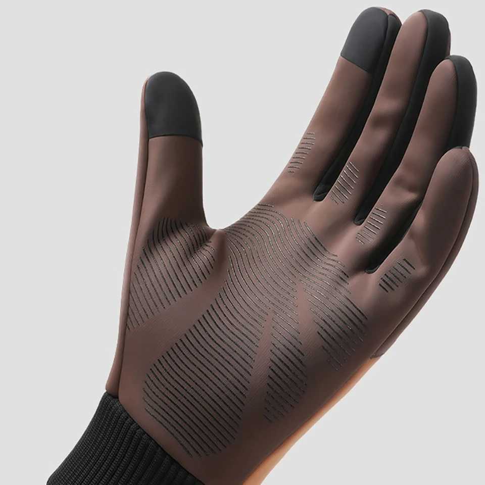GTUBIKE Full Finger Touchscreen Cycling Motocycle Gloves Waterproof Antislip Plush Thermal Ski Bicycle Camping Gloves J251029