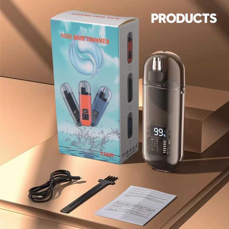 2025 New Electric Nose Hair Trimmer Mini Pocket Nose Ears Hair Eyebrow Trimmer for Men Rechargeable Clipper home appliance M251030