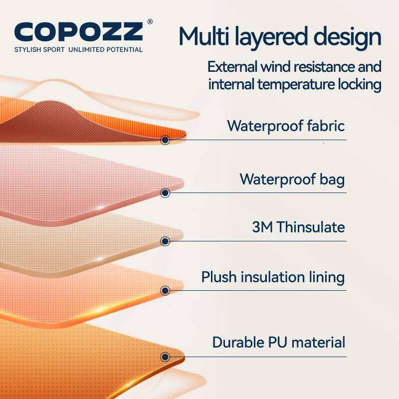 COPOZZ New Upgrade Thicken Winter Men Women 3M Thinsulate Thermal Snowboard Waterproof Warm Mittens Ski Gloves