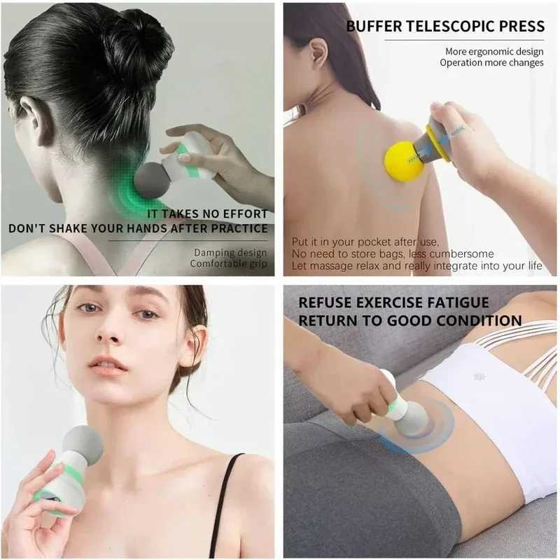 Mini Portable Massage Gun Deep Tissue Percussion Handheld Muscle Massager for Athletes Body Back Pain Relief J251030