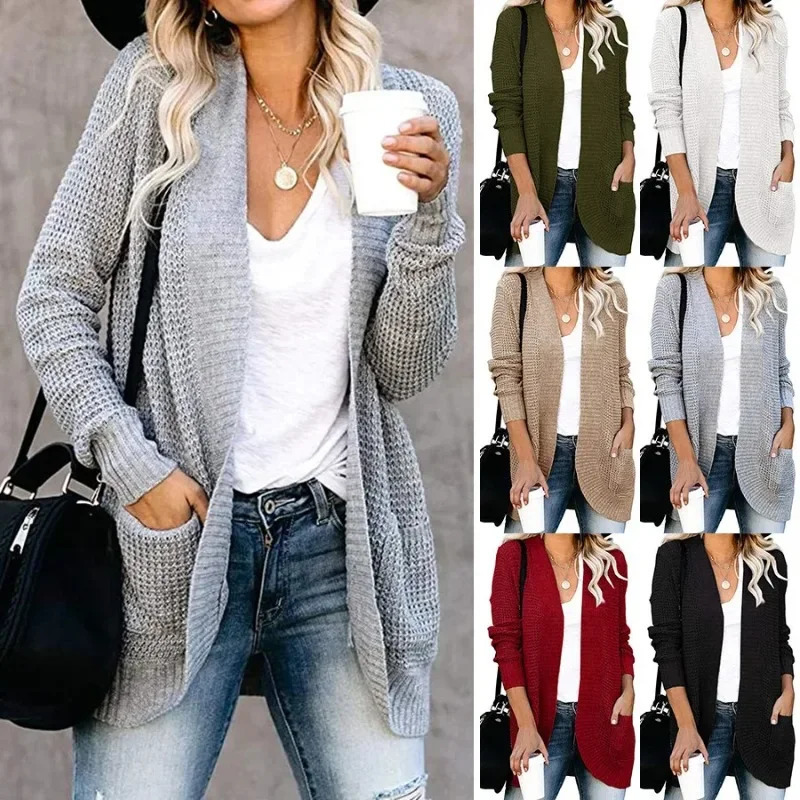Fashion Women Cardigan Autumn Harajuku Knitted Sweater Basic Jacket Ropa Mujer Outerwear Thin Coat Streetwear Woman Clothing 251029