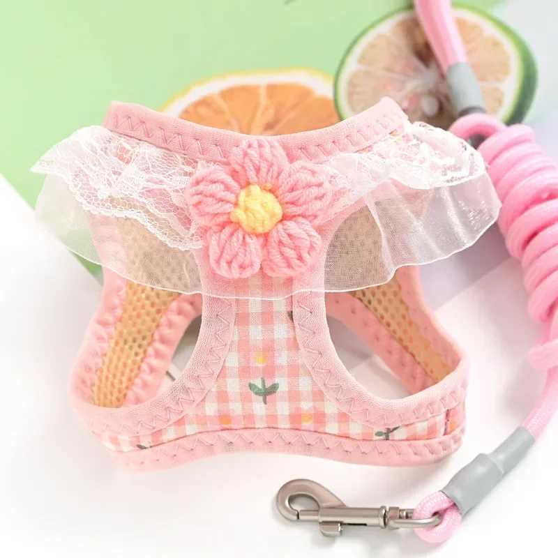 Princess style pet cat small dog leash vest type out chest strap antibreak free crossborder J251129