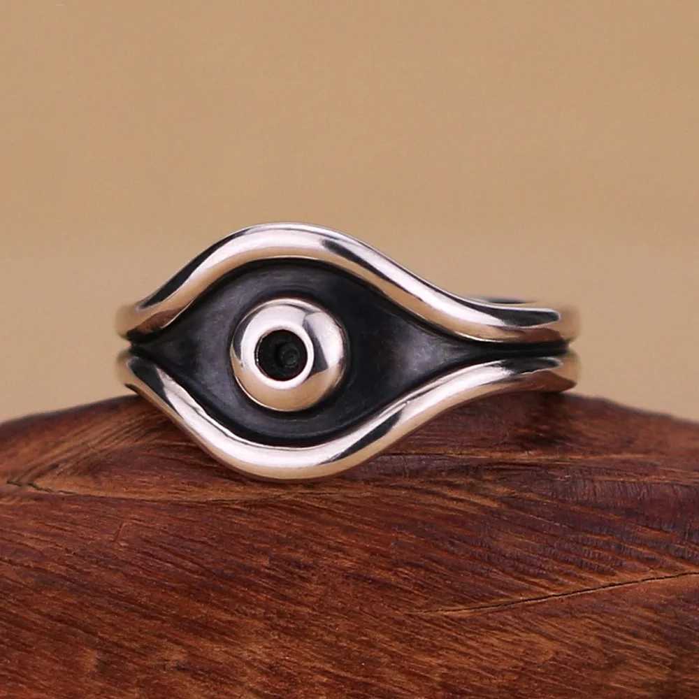 Retro AllSeeing Eye Ring For Men Women Punk Gothic Adjustable Open Ring Silverplated Copper Jewelry Accessories Unisex GiftW251030