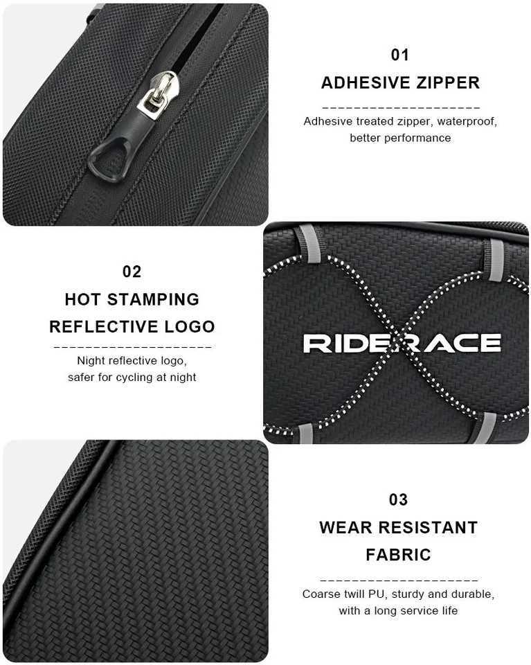 MTB Gravel Bike Handlebar Front Bag Road Cycling Accessories Bicycle Top Tube Bag Portable PU Rainproof Waterproof Bags H251029