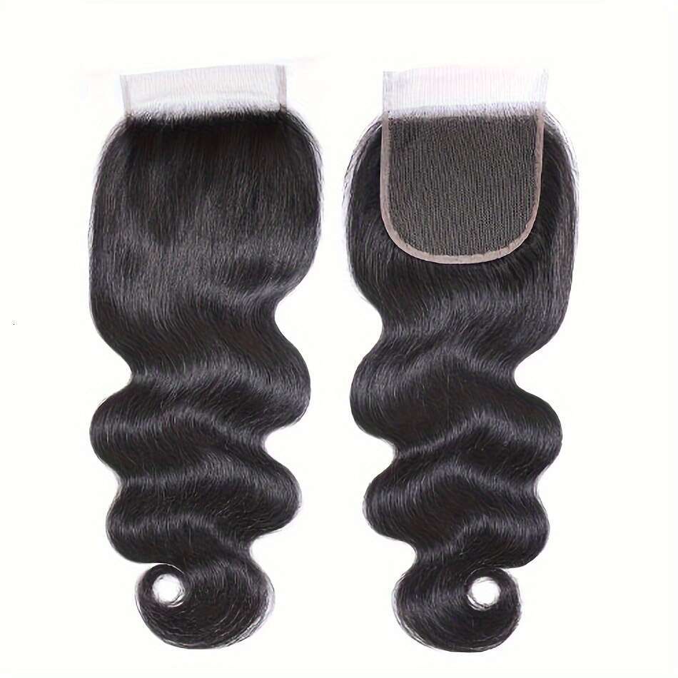 4 Body Wave Bundles 4X4 Free Part Brazilian Extension With Closure Virgin Human Hair