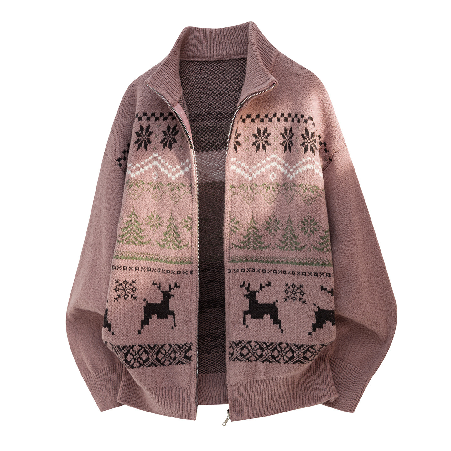 Jacquard Texture Fair Isle Cardigan Sweater For Men New Autumn Designer Sweater And Winter Ethnic Style Soft Knitted Jacket