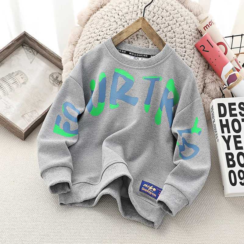 2025 New Spring Autumn Boys Hoodies Letter Printing Leisure Sports Sweatshirt For 414 Years Teenagers Kids Handsome PulloverT251030