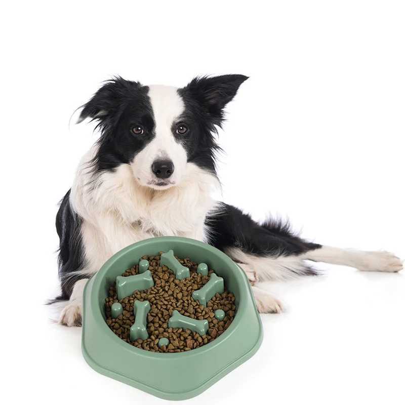 Dog Slow Feeder Bowl Antiglutton Food Bowl for Dogs Slow Eating Dog Feeders Healthy Diet Pet Feeding Watering Supplies J251113